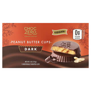 Indulge in Sugar-Free Peanut Butter Cups by ChocZero - Keto Friendly, Dark Choco