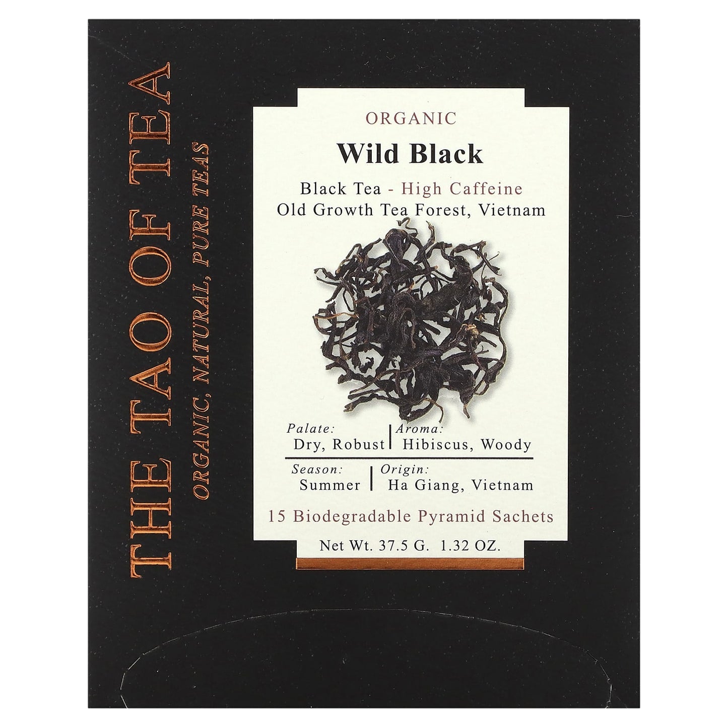 The Tao of Tea, Organic Black Tea, Wild Black, 15 Pyramid Sachets, 1.32 oz (37.5 g) - Image 1