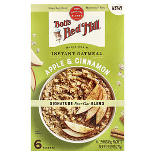Whole Grain Instant Oatmeal with Apple & Cinnamon, 6 Packets | Bob's Red Mill