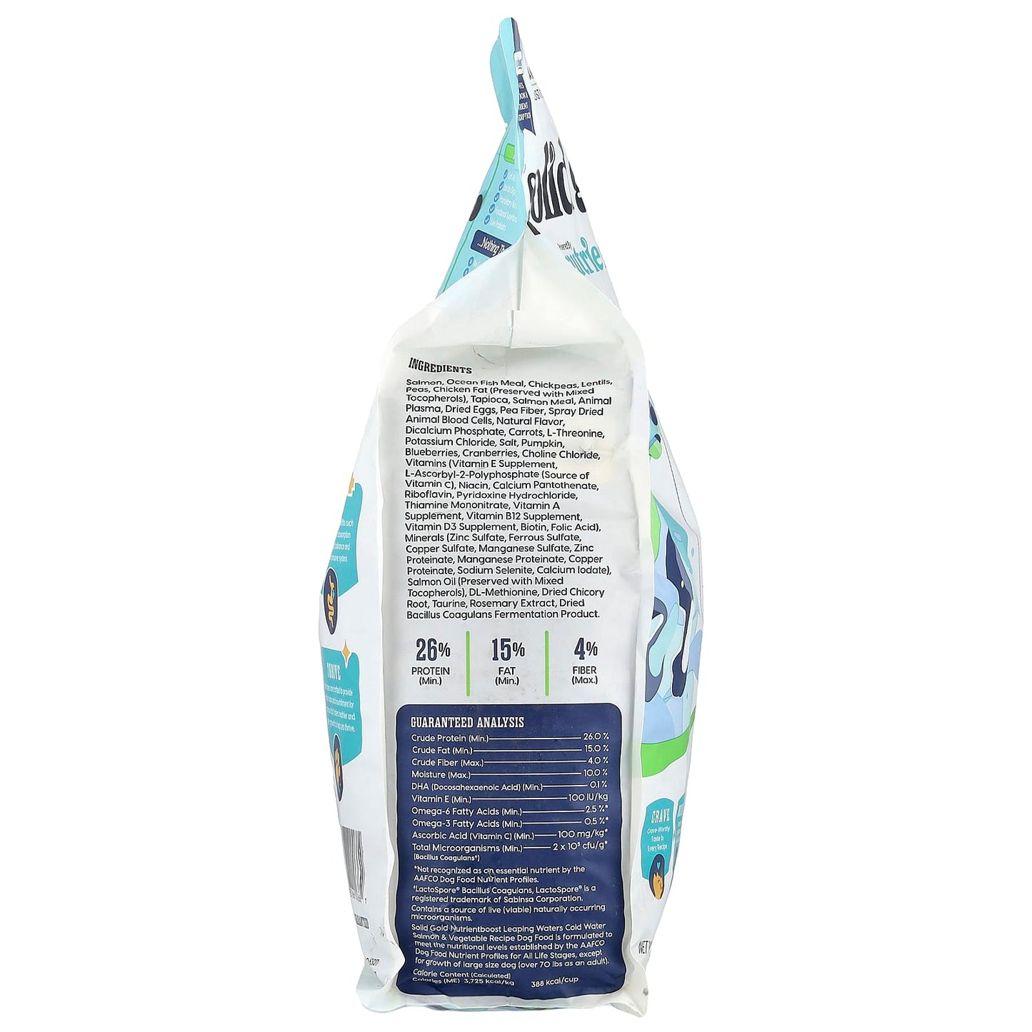 Solid Gold, Leaping Waters™, For Dogs, All Life Stages, Cold Water Salmon & Vegetable Recipe, 3.75 lbs (1.7 kg) - Image 2