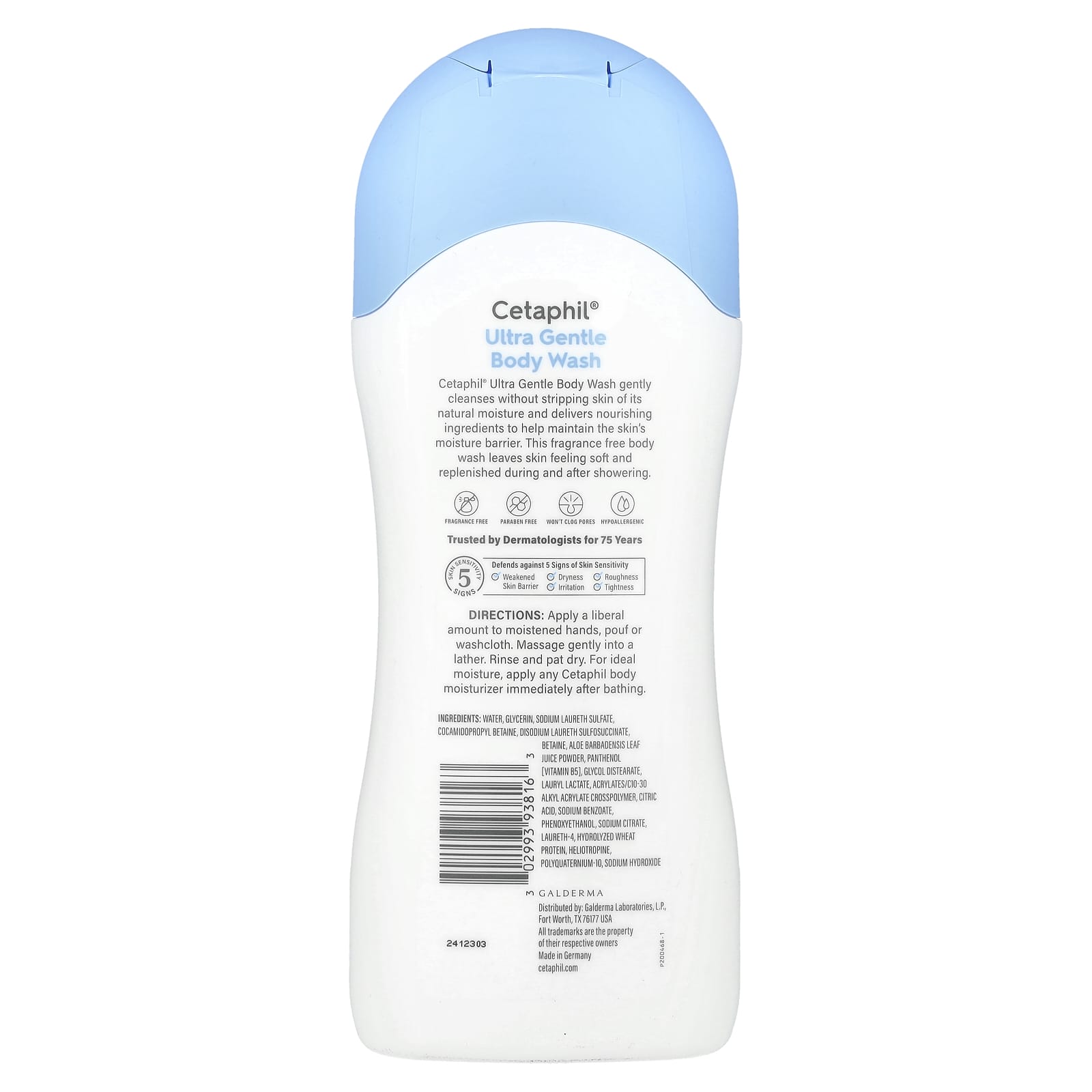 Cetaphil Ultra Gentle Fragrance-Free Body Wash for Sensitive Skin 16.9 oz - Image 2
