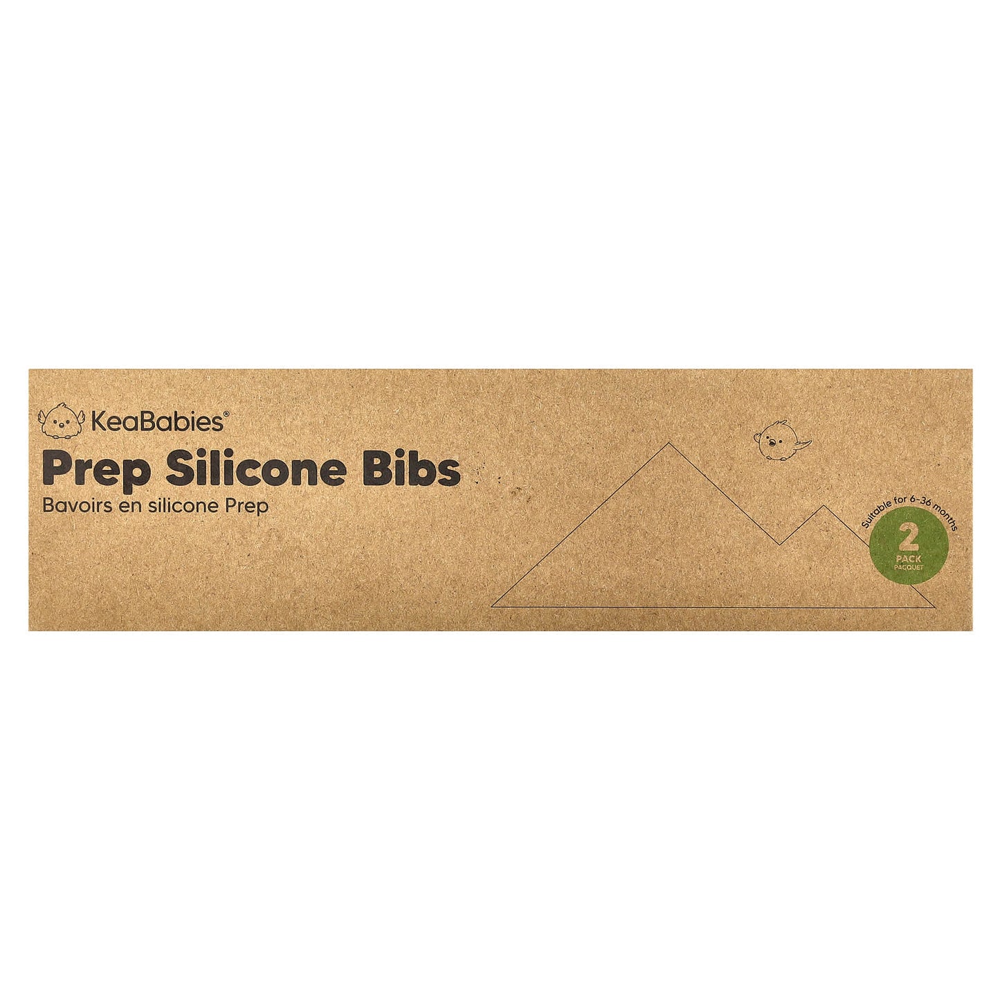 KeaBabies, Prep Silicone Bibs, 3-36 Months, Mellow, 2 Pack - Image 1