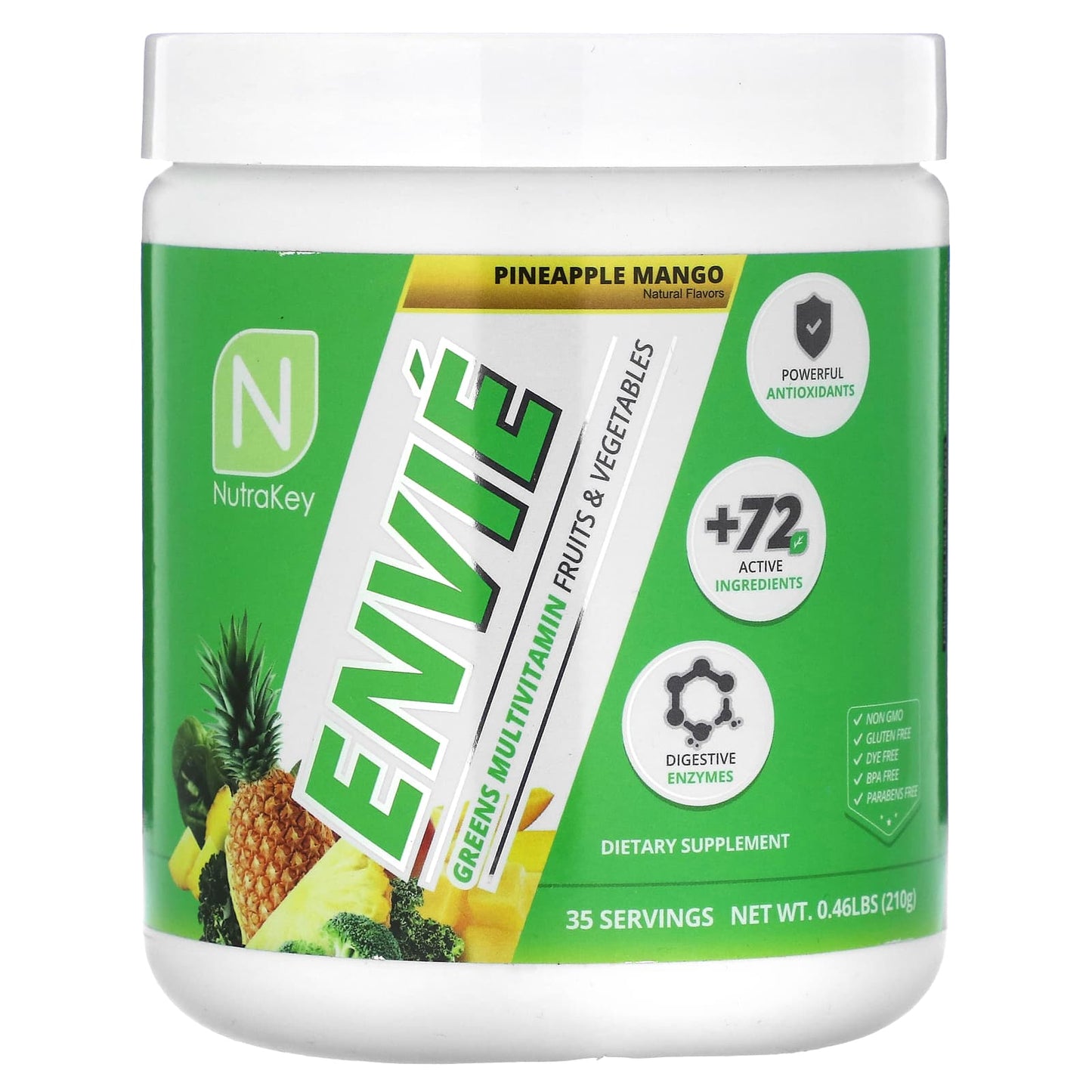 Nutrakey, Envie, Pineapple Mango, 0.46 lbs (210 g) - Image 1