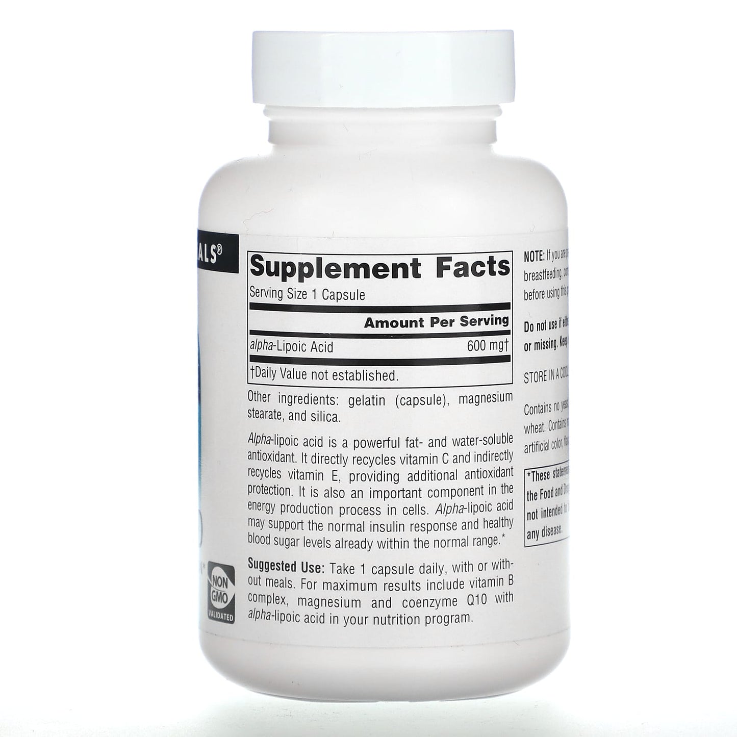 Source Naturals, Alpha Lipoic Acid, 600 mg, 60 Capsules - Image 2