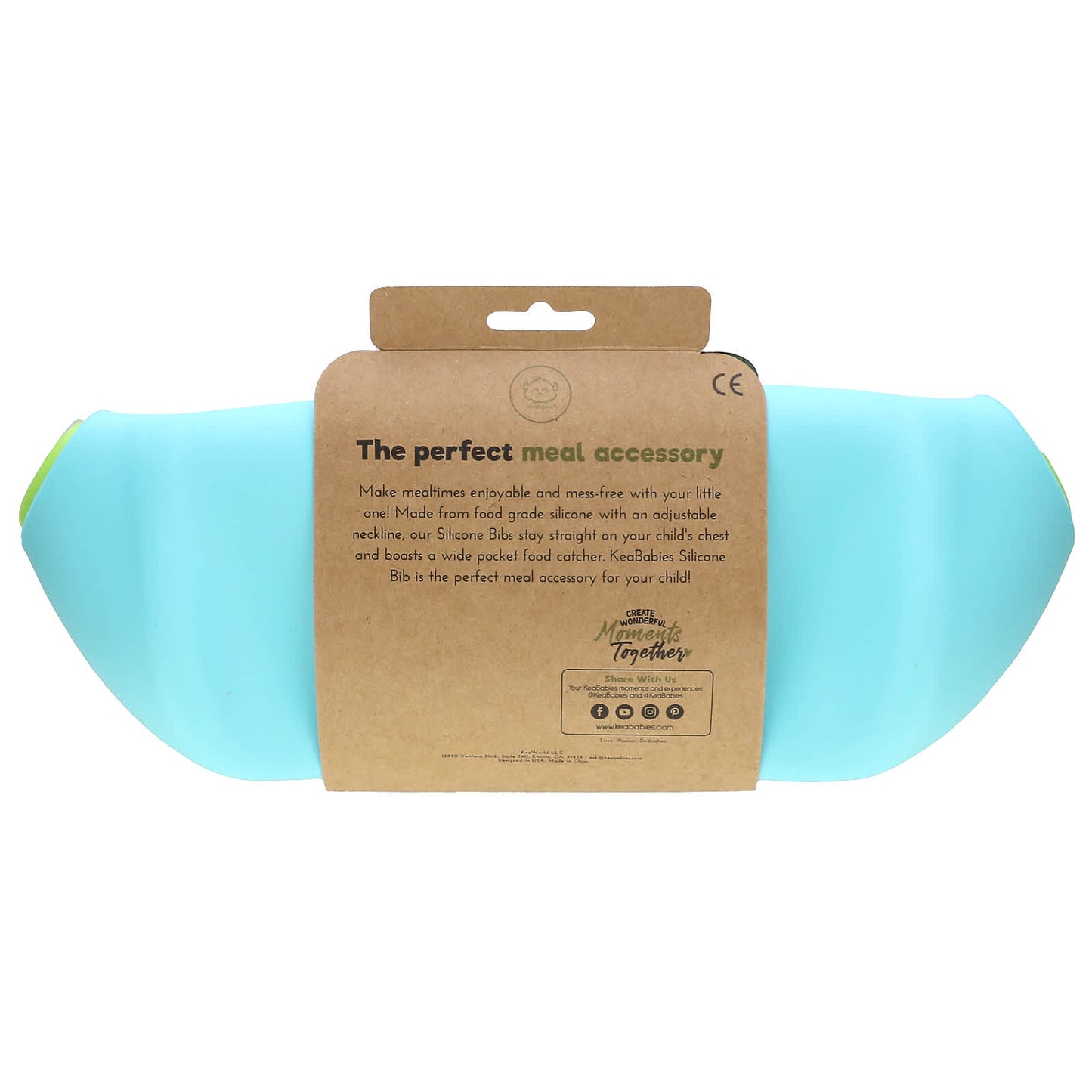 KeaBabies, Baby Silicone Bibs, Cloud Nine, Newborn - 4 Years, 2 Pack - Image 2