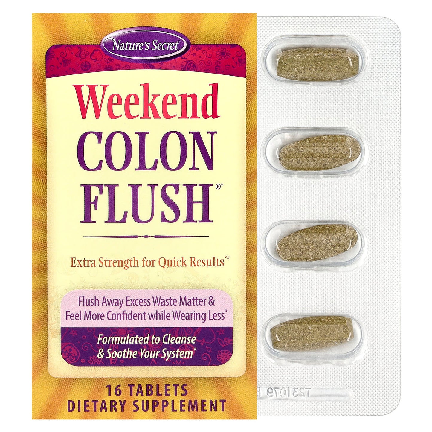Nature's Secret, Weekend Colon Flush®, 16 Tablets - Image 1