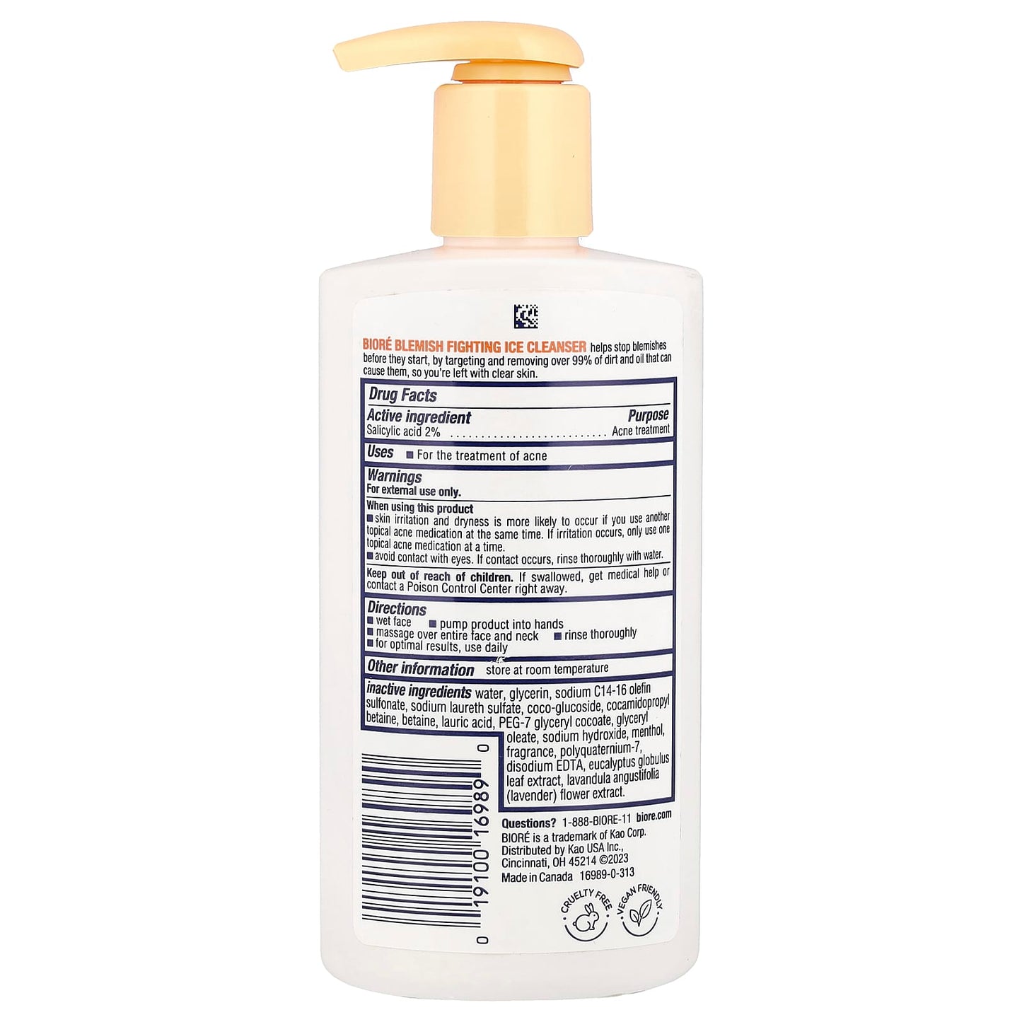 Biore, Blemish Fighting Ice Cleanser, 6.77 fl oz (200 ml)
