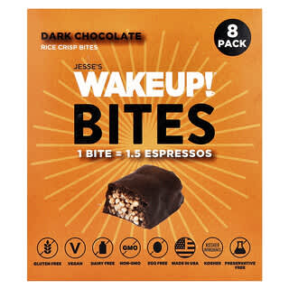 Dark Chocolate Rice Crisp Bites with Caffeine | Gluten Free, Vegan