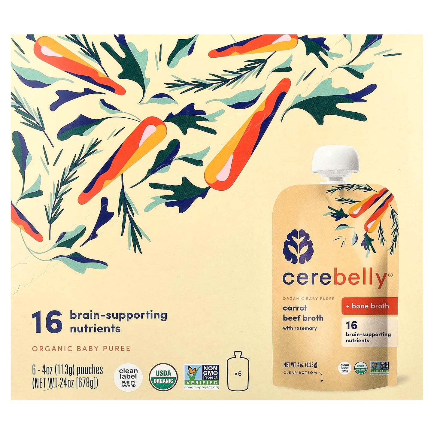 Brain-Boosting Organic Baby Puree | Cerebelly - Image 1