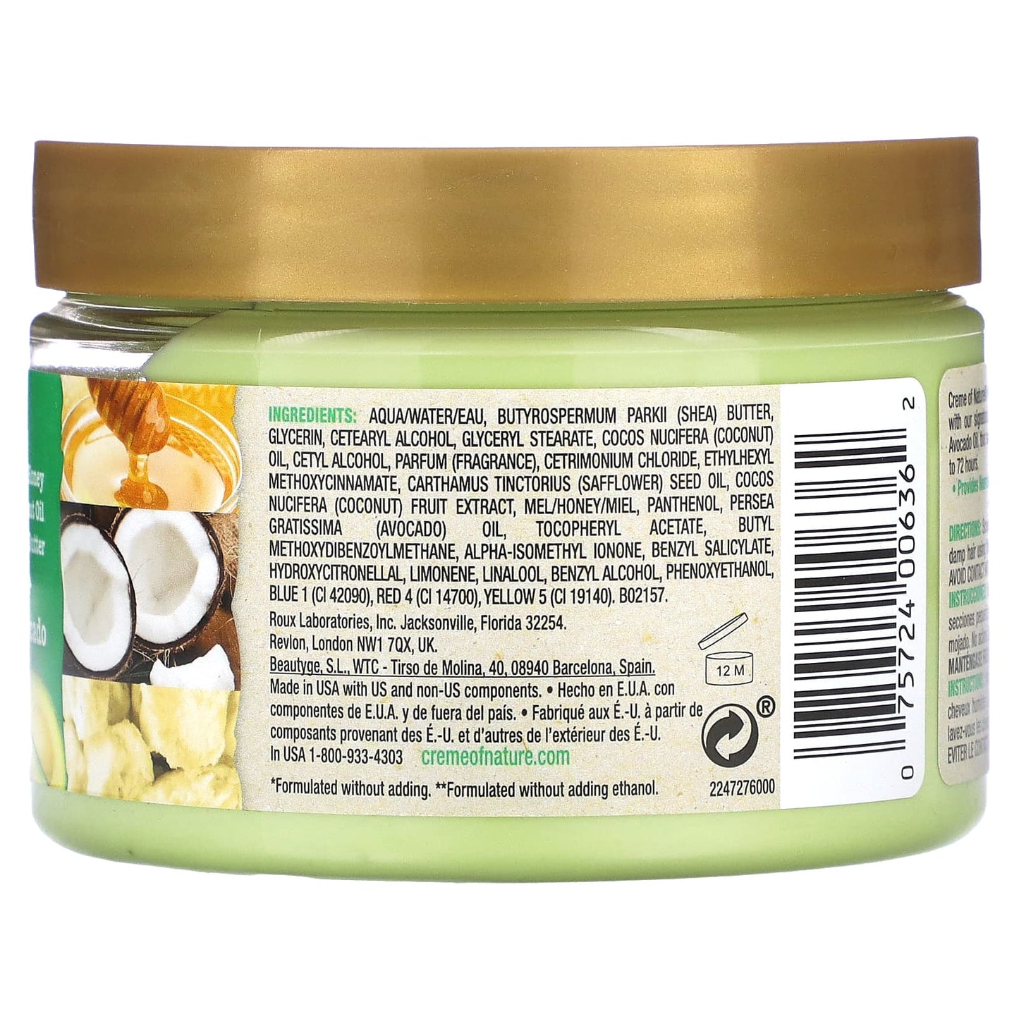 Creme of Nature Pure Honey Hair Food Smoothing & Frizz Control - Image 2