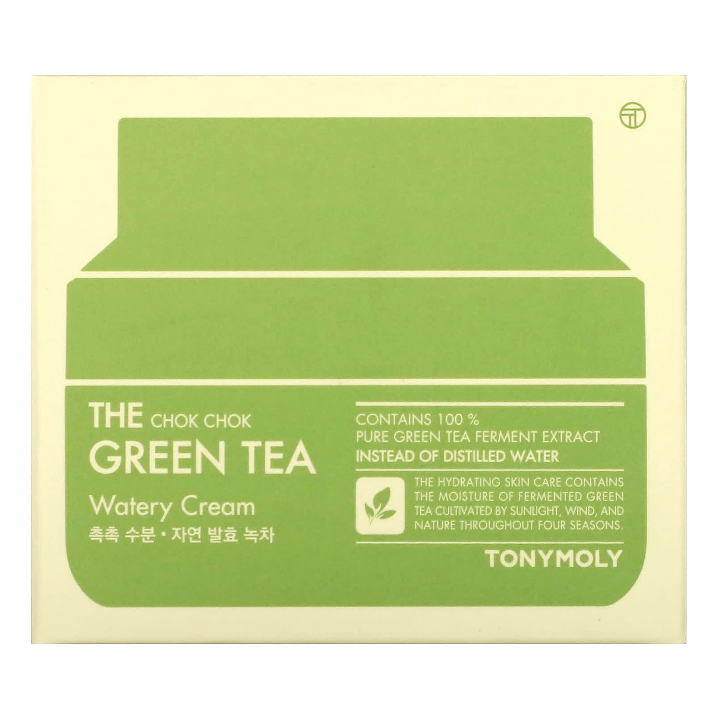 TonyMoly, The Chok Chok Green Tea, Watery Cream, 60 ml - Image 2