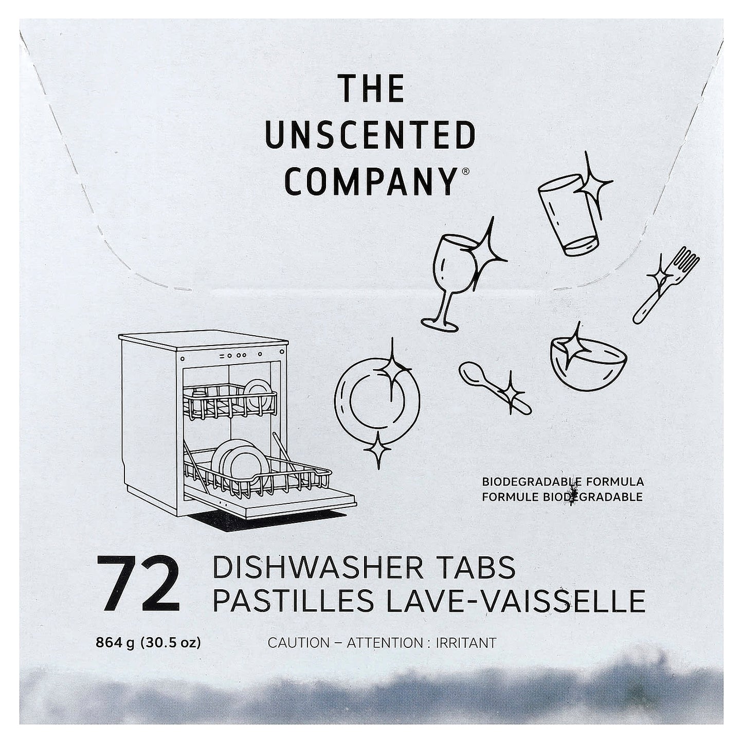 The Unscented Company, Dishwasher Tabs, 72 Tabs, 30.5 oz (864 g) - Image 1