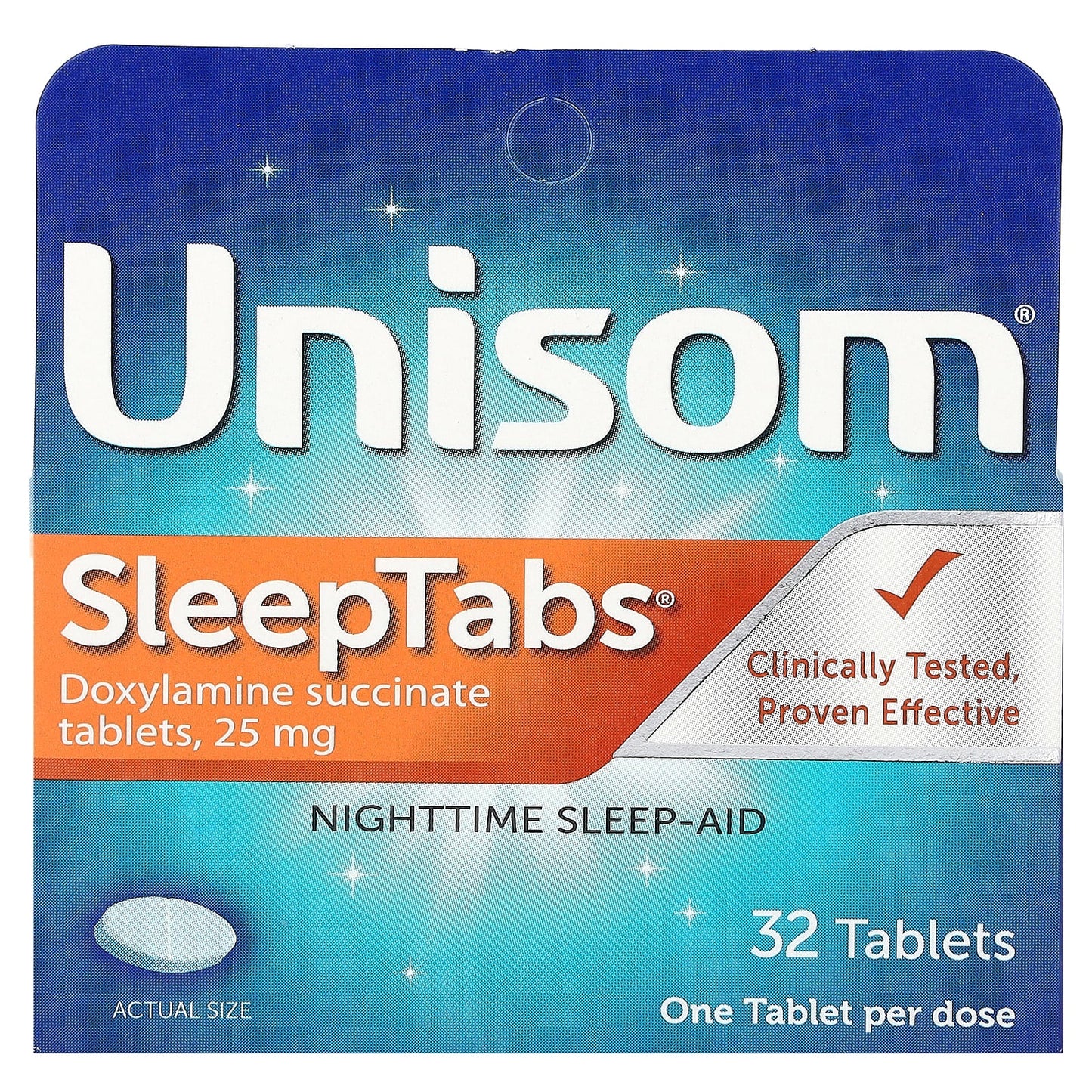 Unisom, SleepTabs, Nighttime Sleep-Aid, 32 Tablets - Image 1