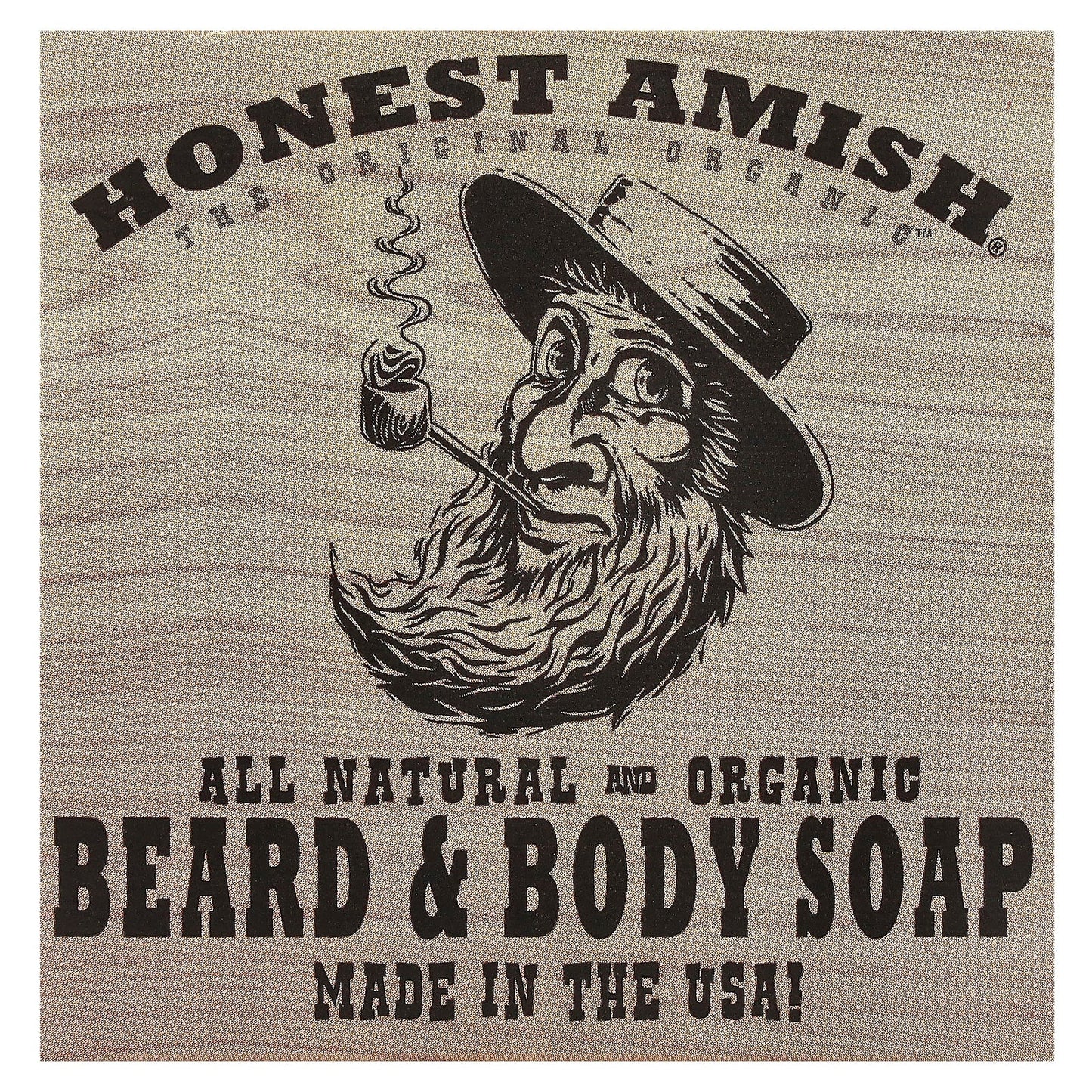 Honest Amish Organic Beard & Body Bar Soap - Natural, Handmade, 1 Bar - Image 1