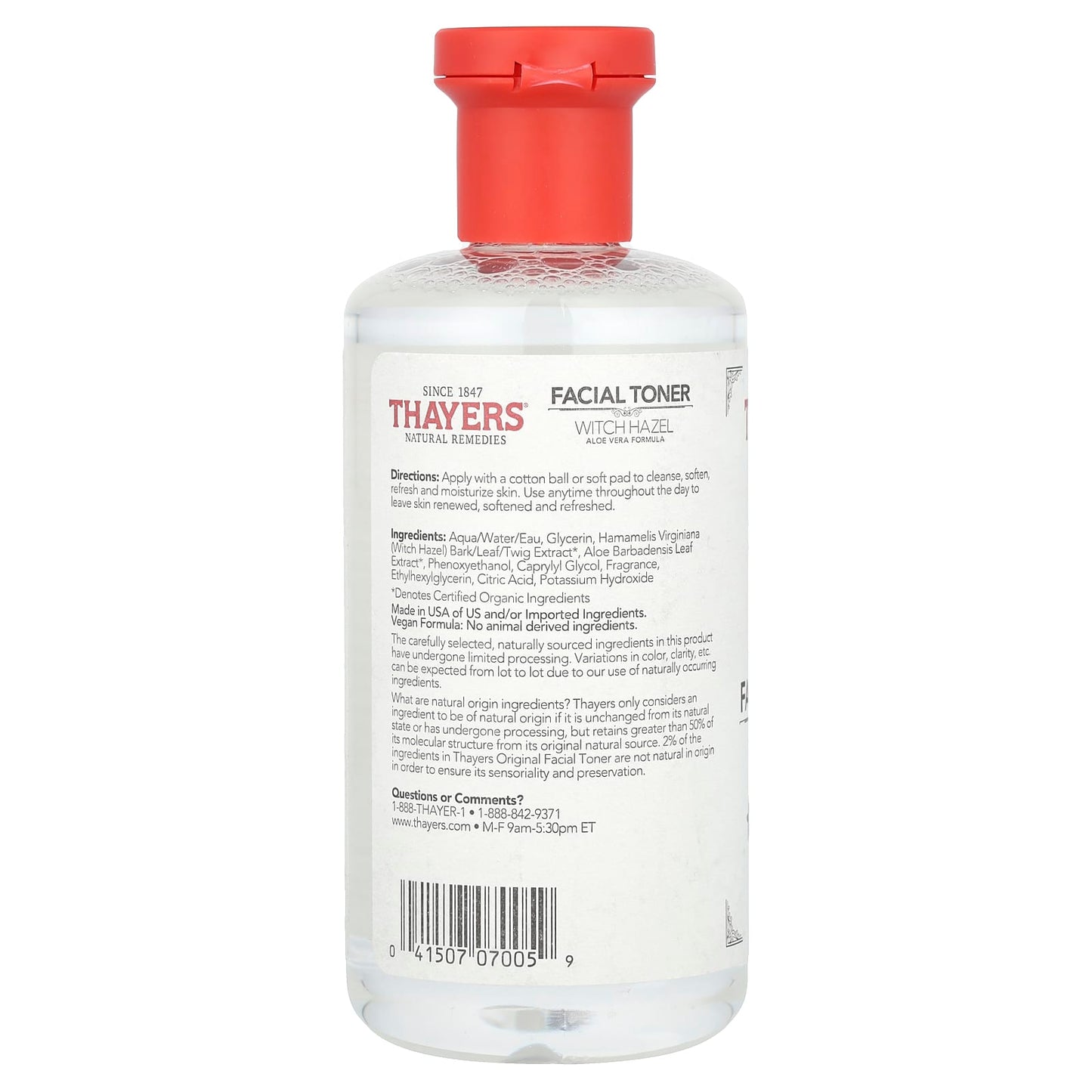 Thayers, Witch Hazel Facial Toner, Alcohol-Free, Original, 12 fl oz (355 ml) - Image 2
