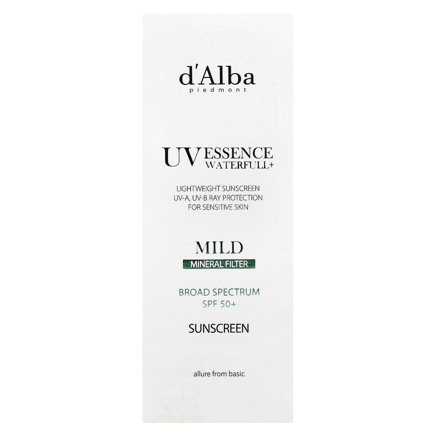 d'Alba Vegan Mineral Sunscreen, SPF 50, Gentle for Sensitive Skin - Image 2