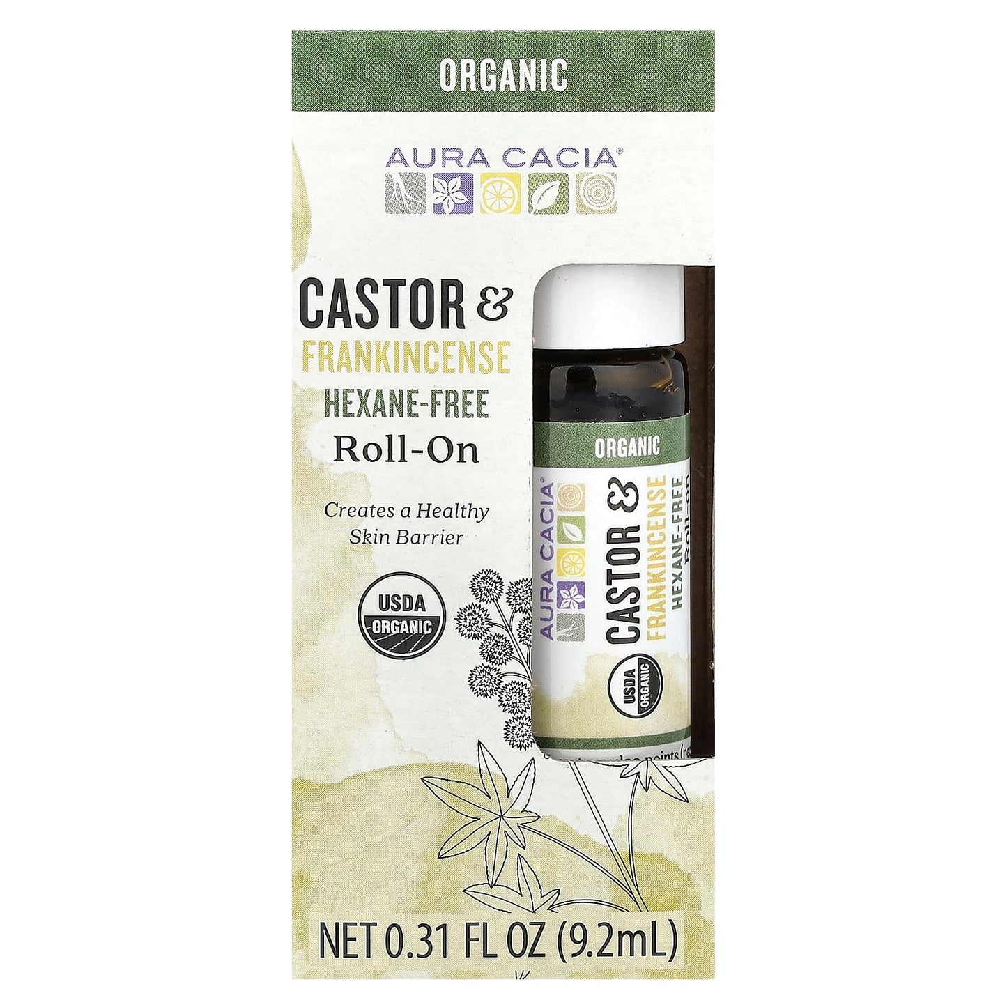 Castor & Frankincense Roll-On for Healthy Skin Barrier - Aura Cacia - Image 2