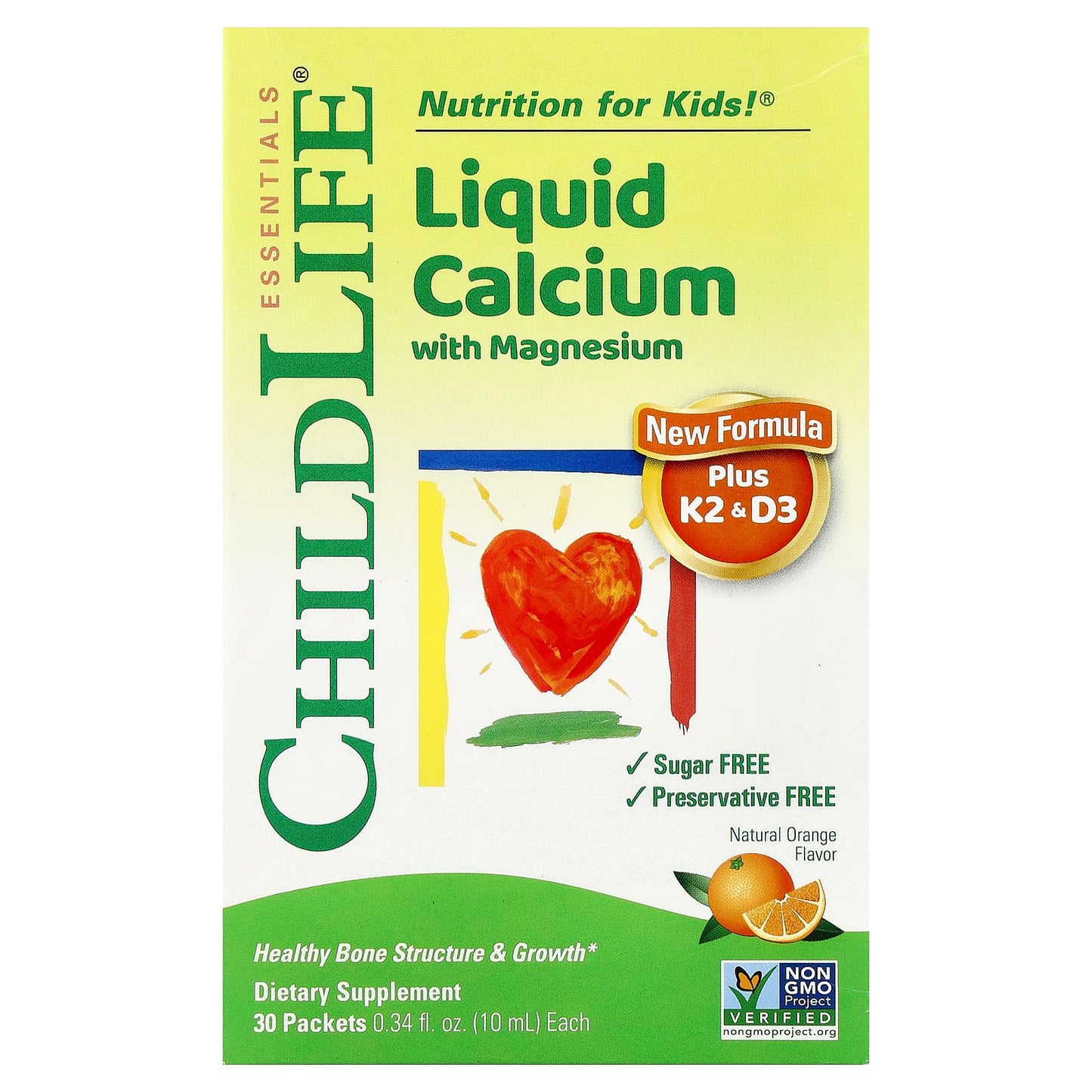 ChildLife Liquid Calcium with Magnesium & Vitamins for Healthy Bones in Kids - Image 1