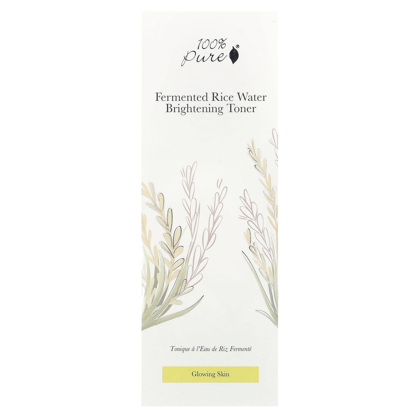 100% Pure, Fermented Rice Water Brightening Toner, 3.3 fl oz (100 ml)