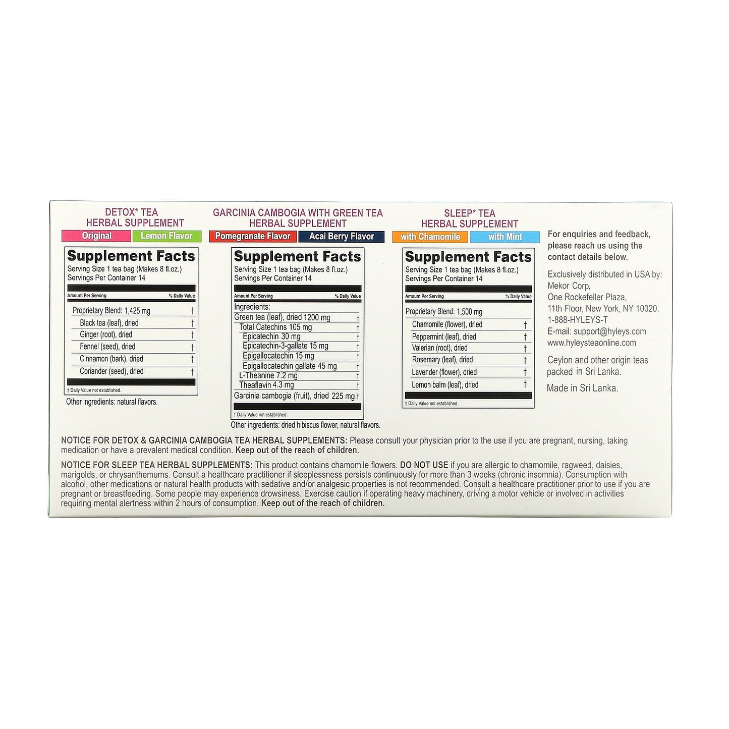 14-Day Detox Kit by Hyleys Tea - Natural Weight Loss & Sleep - Image 2