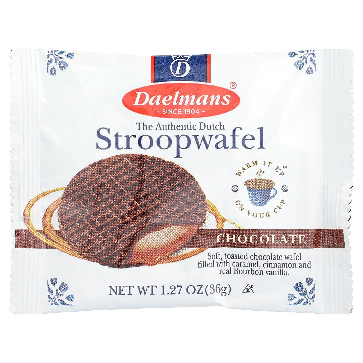 Daelmans, Stroopwafels, Chocolate, 24 Waffles, 1.27 oz (36 g) Each