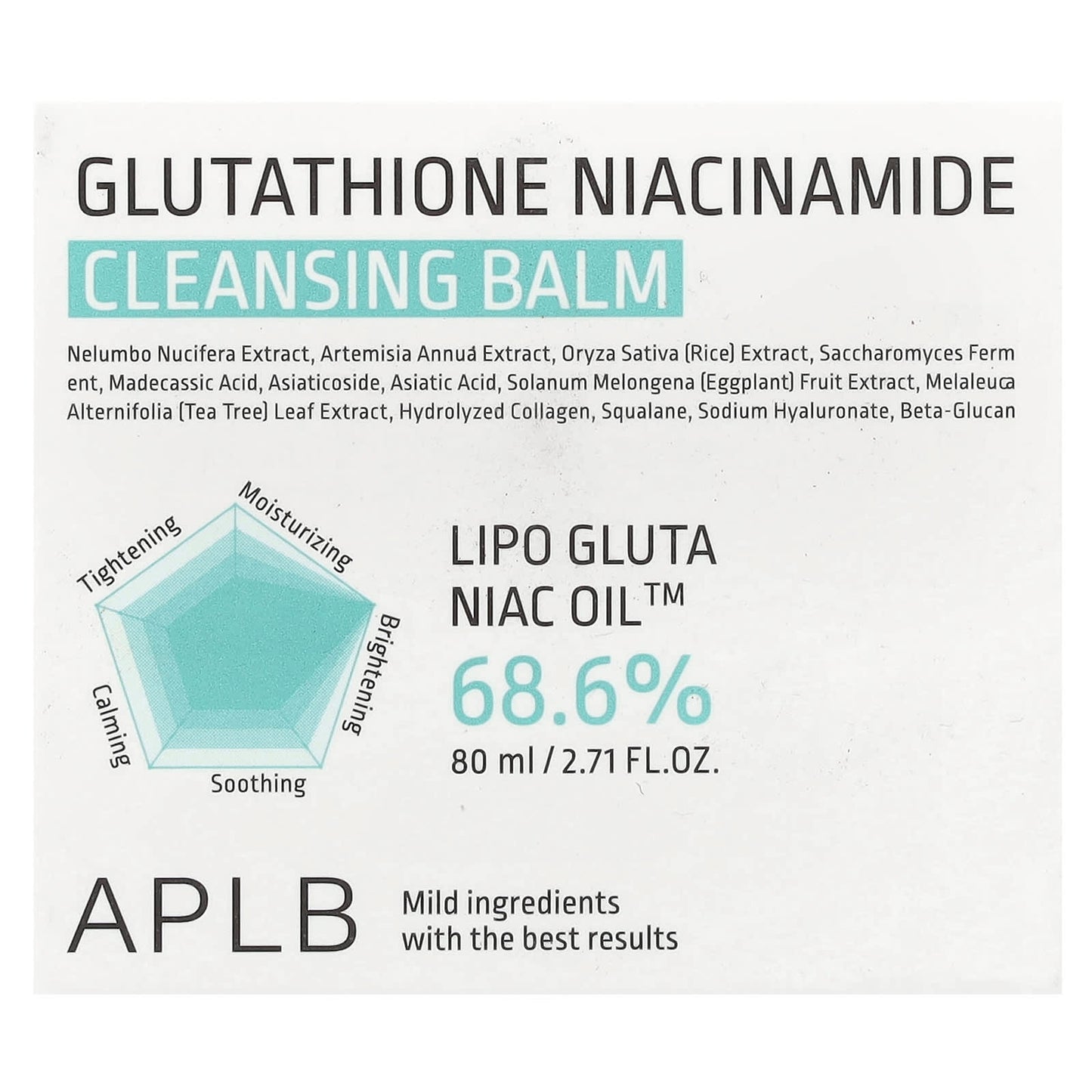 APLB Glutathione Niacinamide Cleansing Balm for Glowing Skin, 2.71 fl oz - Image 2