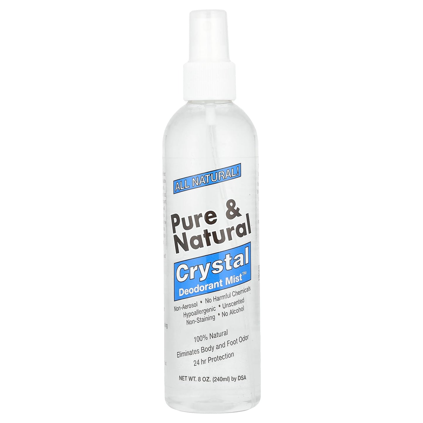 Thai Deodorant Stone, Pure & Natural, Crystal Deodorant Mist™, Unscented, 8 oz (240 ml) - Image 1