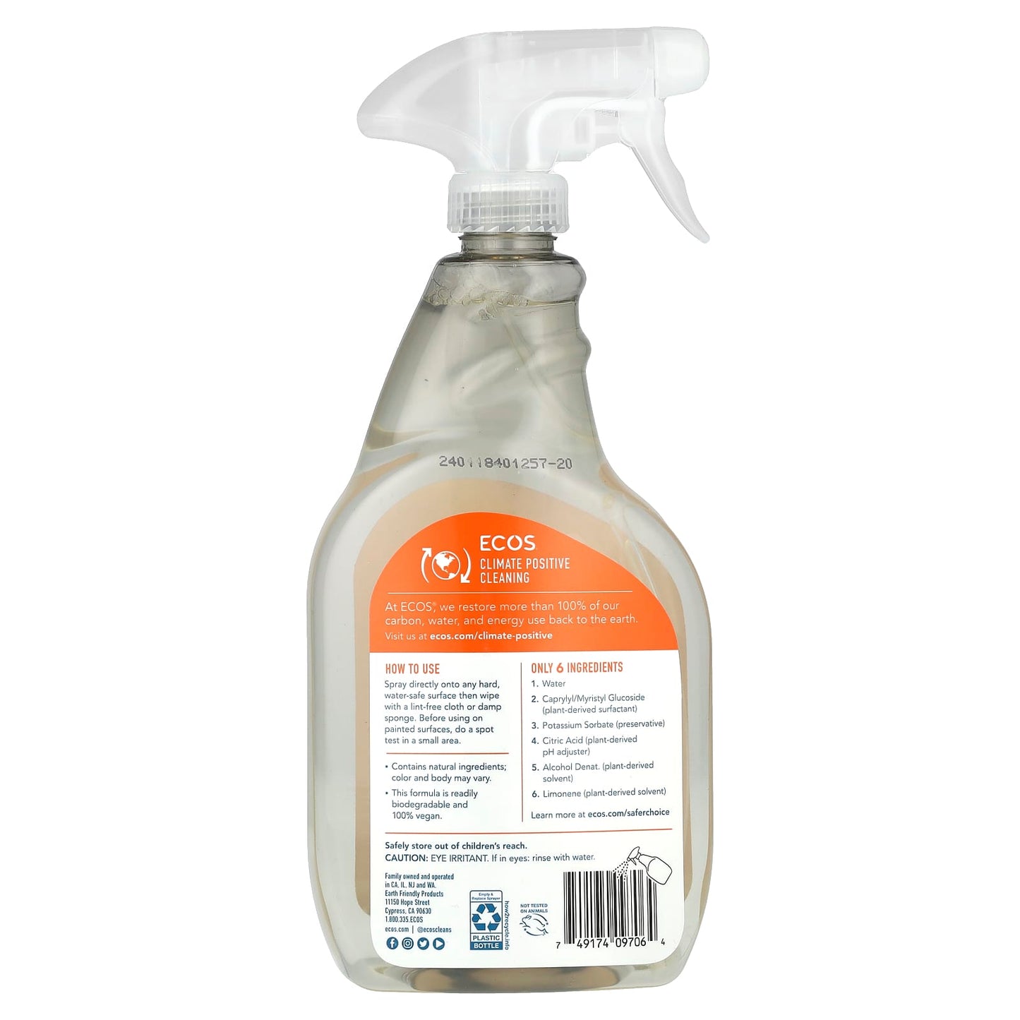 All-Purpose Orange Cleaner, Eco-Friendly & Vegan, 22 fl oz (650 ml) - Image 2
