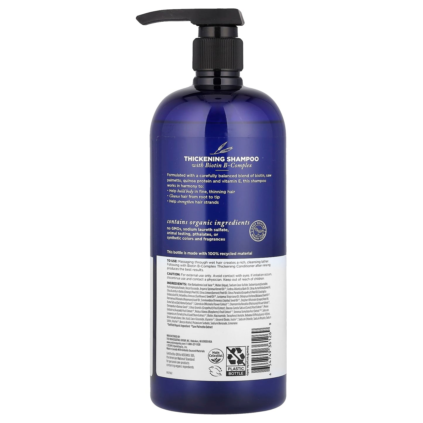 Avalon Organics Thickening Shampoo with Biotin B-Complex, 32 fl oz - Image 2