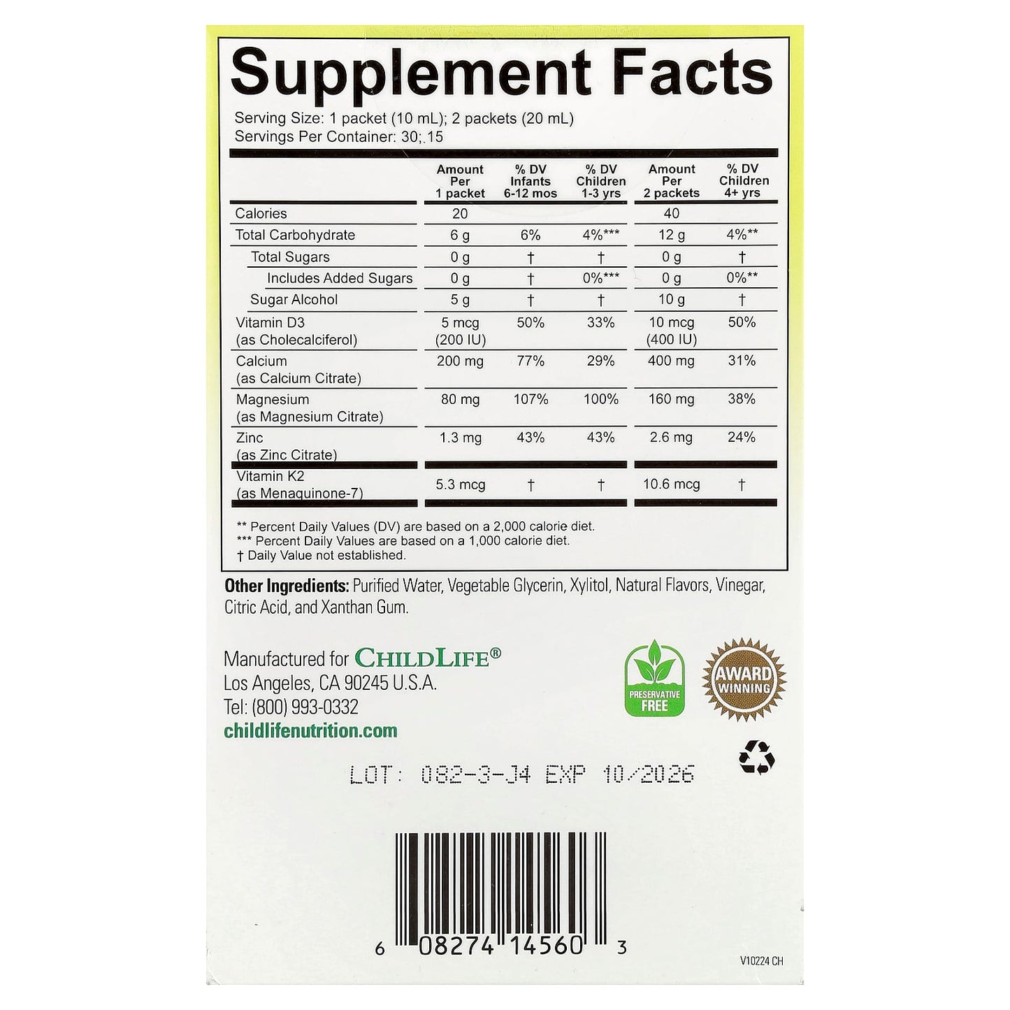 ChildLife Liquid Calcium with Magnesium & Vitamins for Healthy Bones in Kids - Image 2