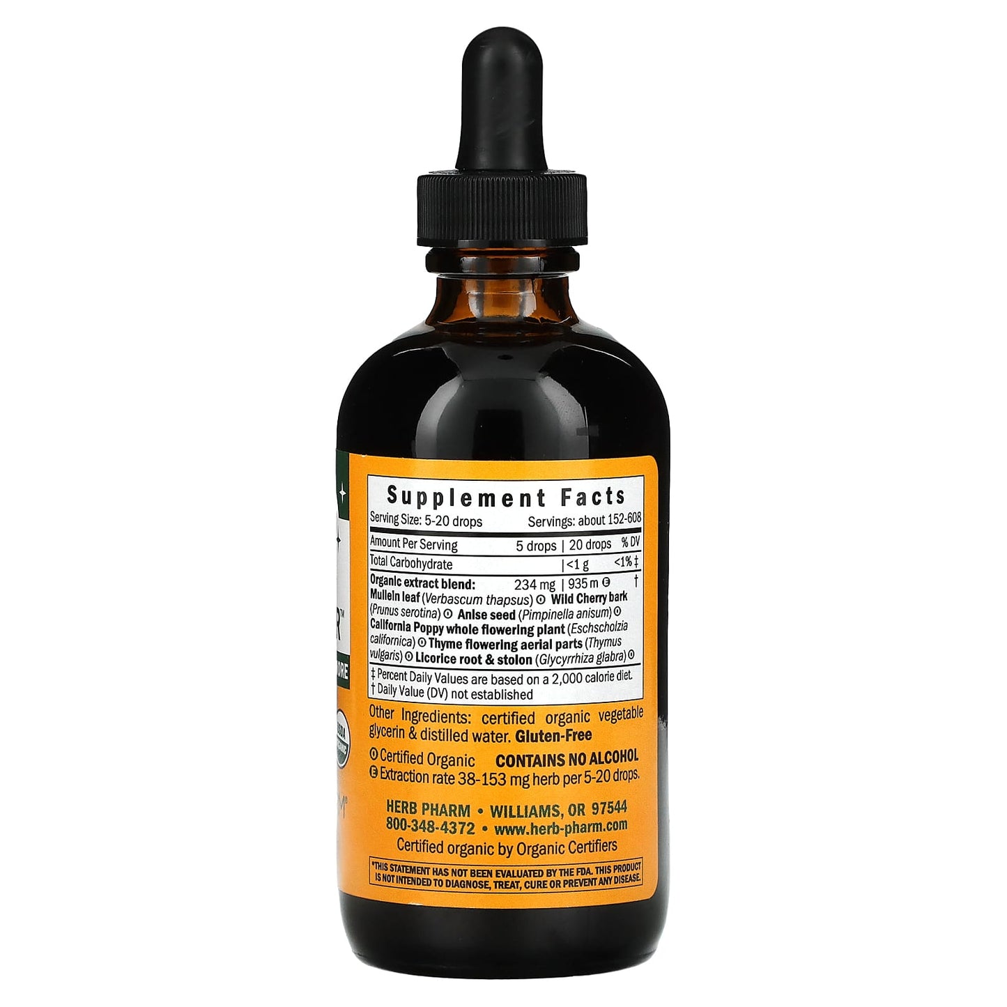 Organic Cough Relief for Kids, USDA Certified - Herb Pharm - Image 2