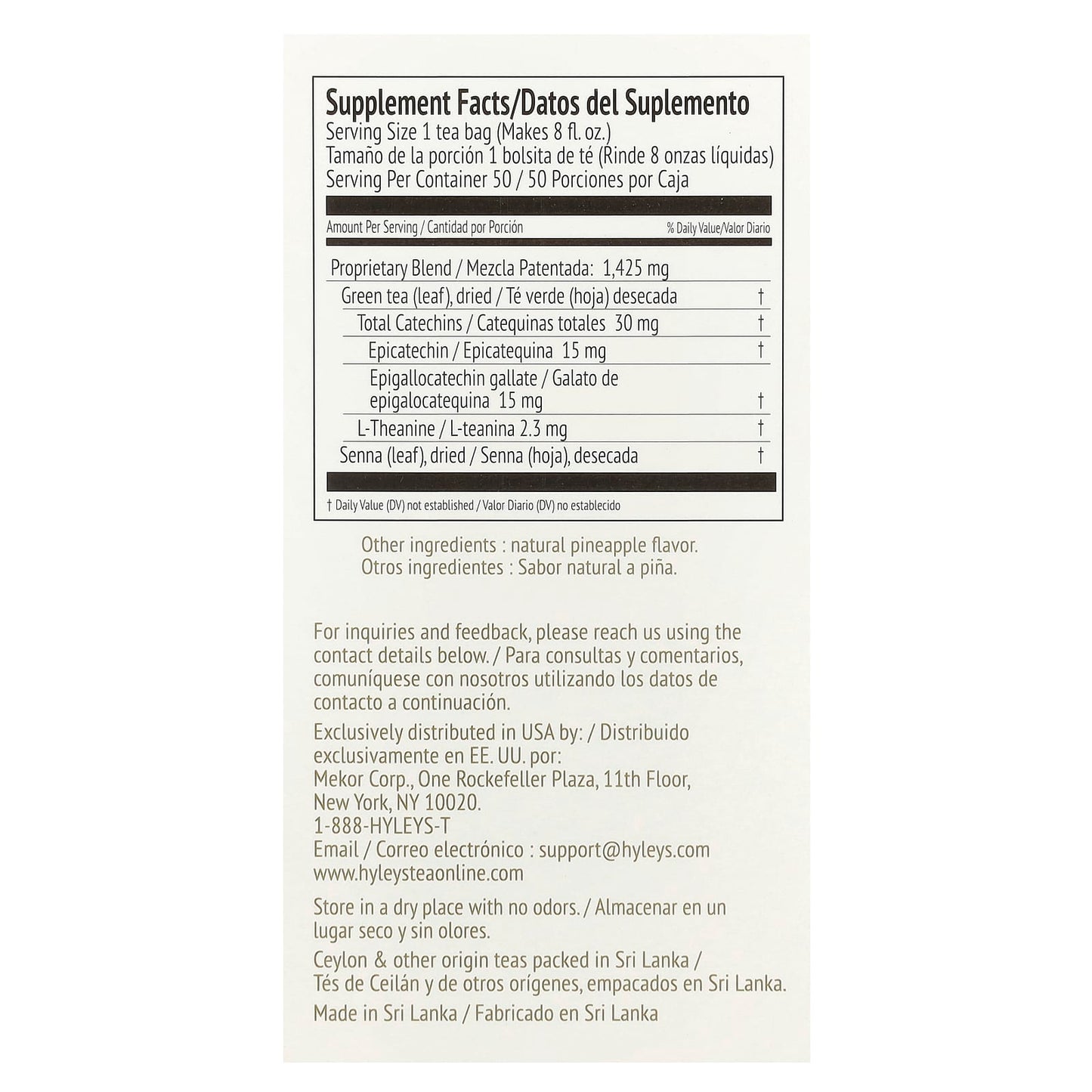 Hyleys Tea - Natural Weight Loss Support with Pineapple Slim Tea - Image 2