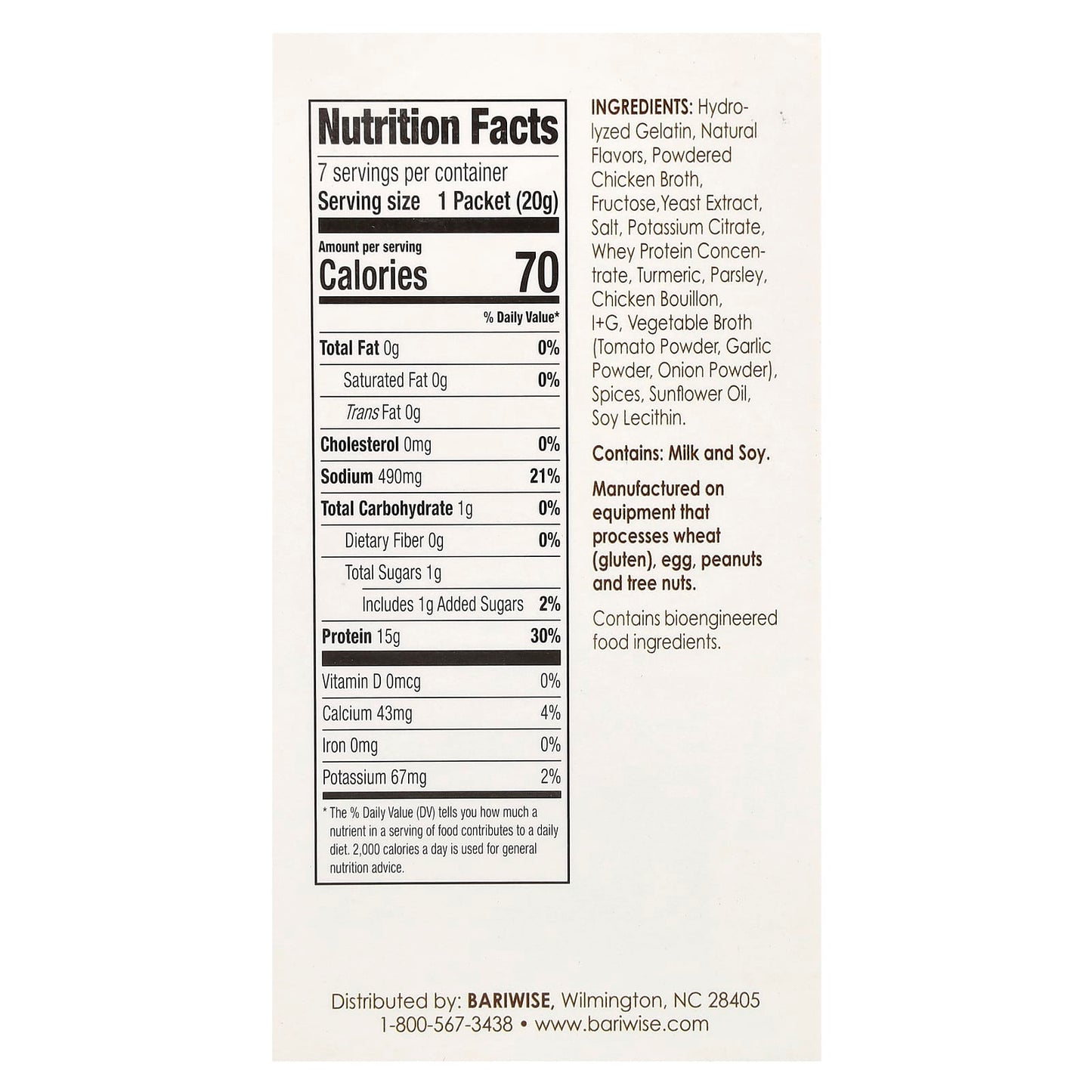 High-Protein Low-Calorie Chicken Bouillon Soup by BariWise - 7 Packets - Image 2