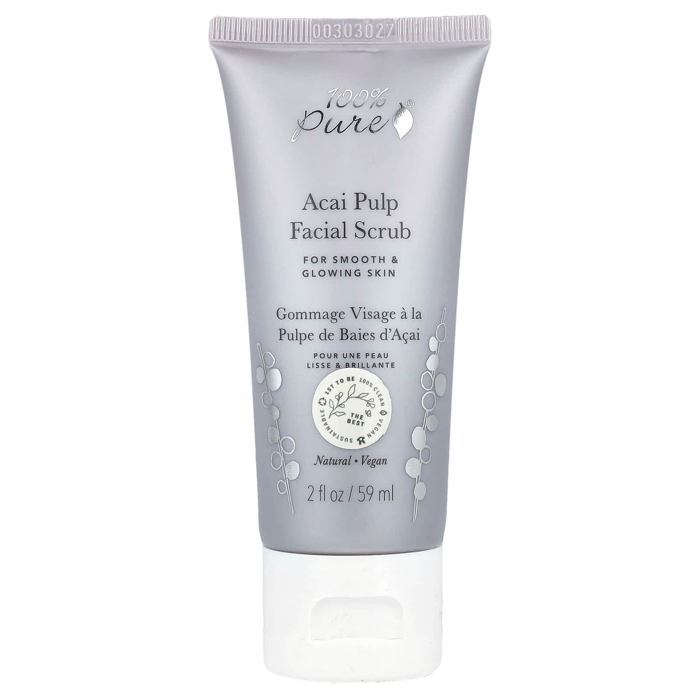 100% Pure, Acai Pulp Facial Scrub, 2 fl oz (59 ml)