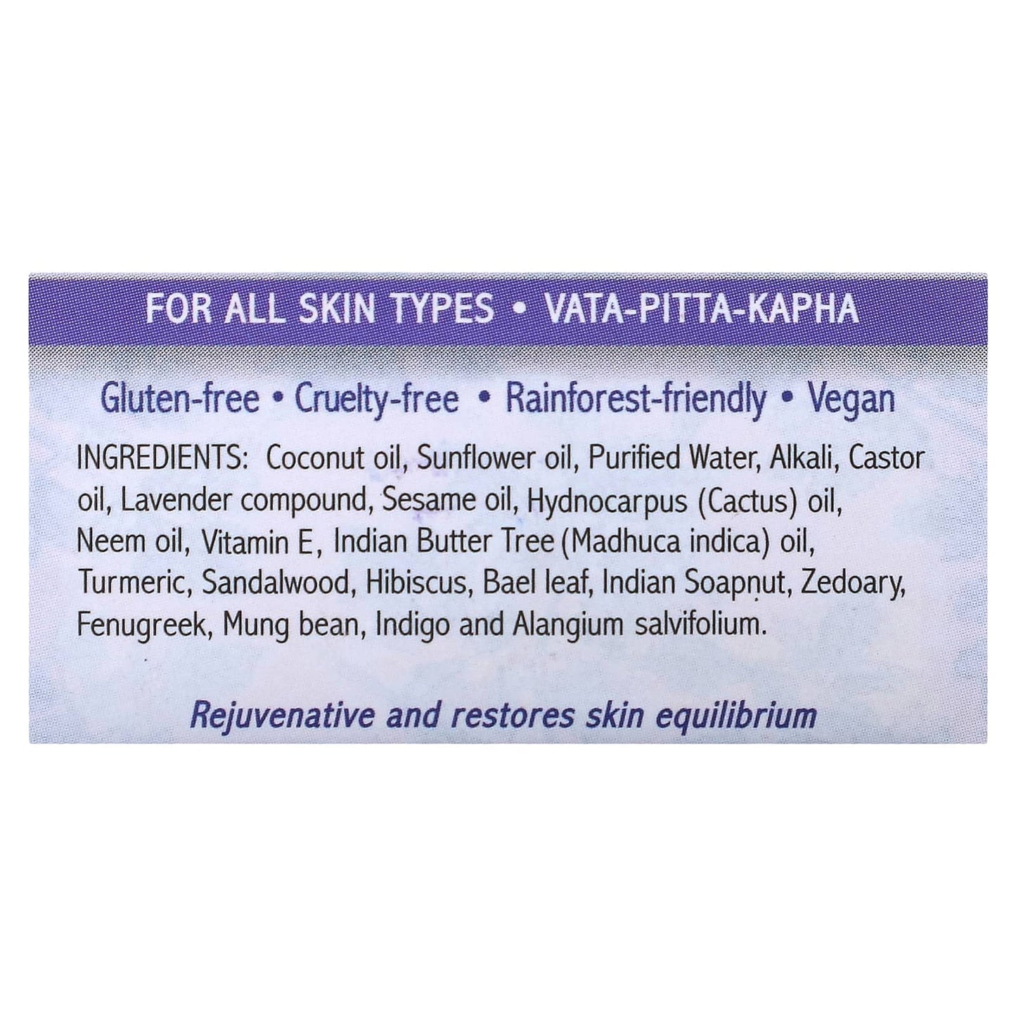 Natural Ayurvedic Soap Bar with Lavender Neem & 17 Herbal Extracts | Auromere - Image 2