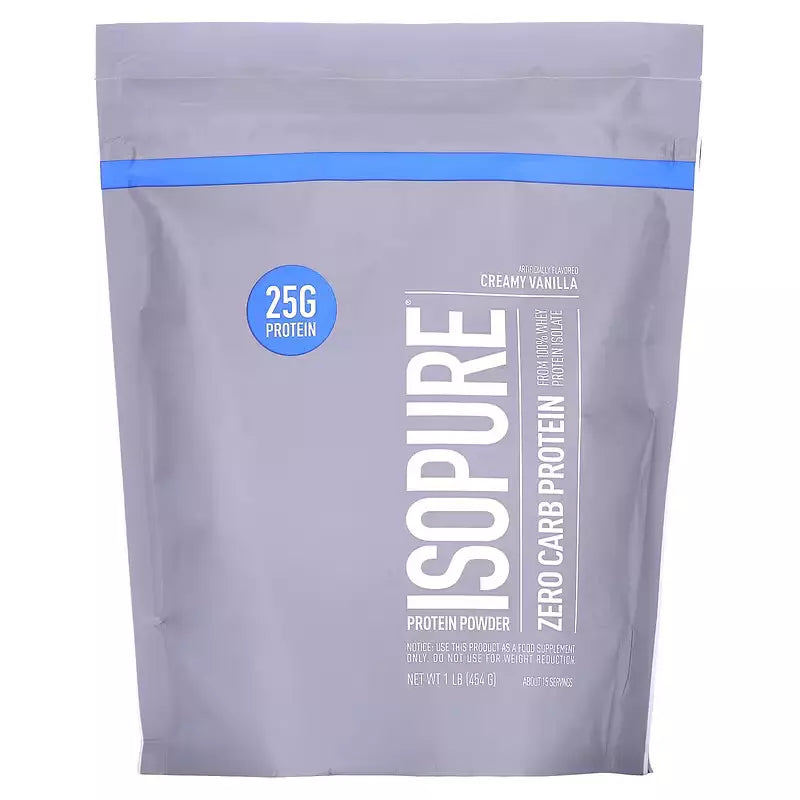 Isopure, Zero Carb Protein Powder, Creamy Vanilla, 1 lb (454 g), Expiry:2026
