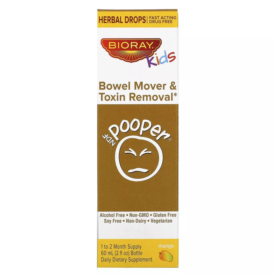 BIORAY, KIDS, NDF POOPER, BOWEL MOVER & TOXIN REMOVAL, (60 ML) - EXP: 2028