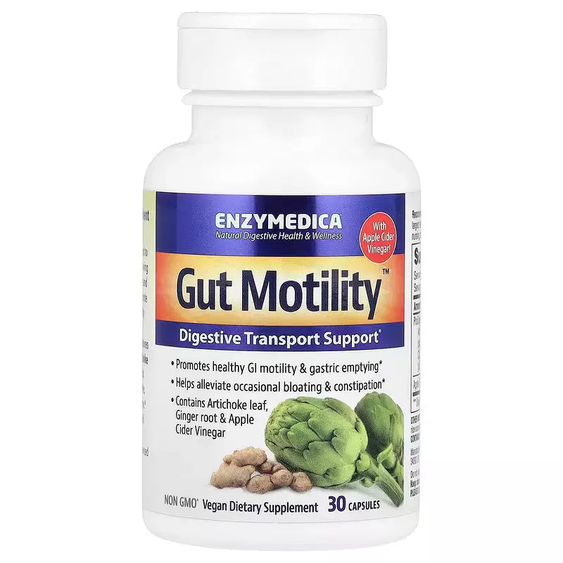Enzymedica, Gut Motility™, Digestive Transport Support, 30 Caps, Expiry"2026