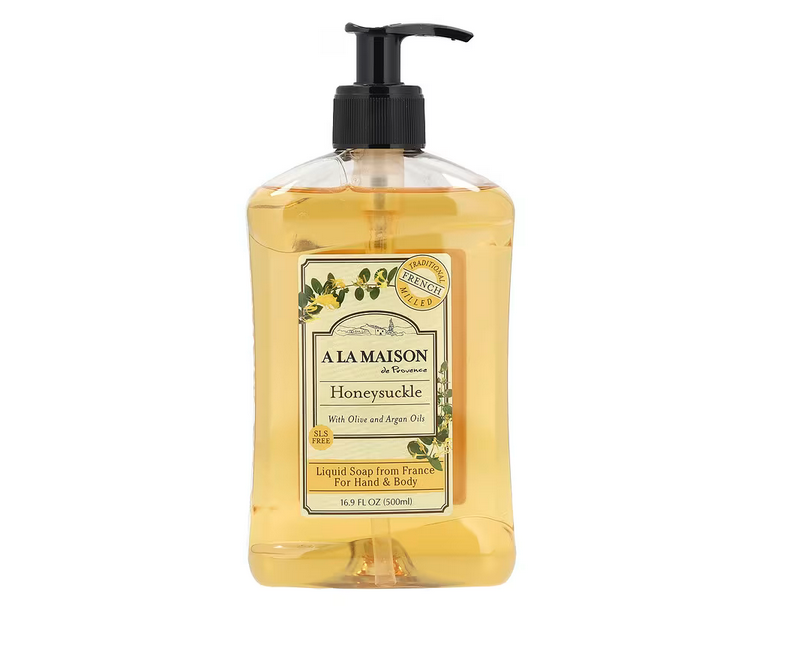 A La Maison de Provence, Liquid Soap For Hand & Body, Honeysuckle, 16.9 fl oz (500 ml)