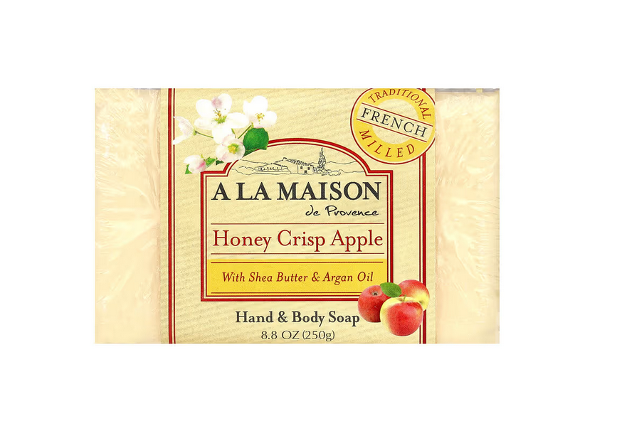 A La Maison de Provence, Hand & Body Bar Soap, Honey Crisp Apple, 8.8 oz (250 g)