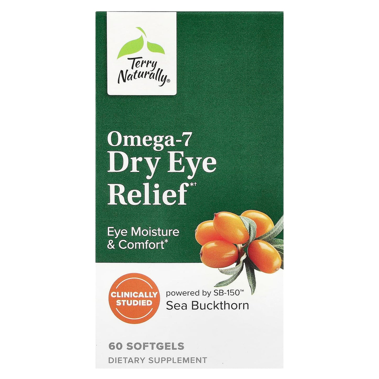 Terry Naturally, Omega-7 Dry Eye Relief , 60 Softgels - Image 1