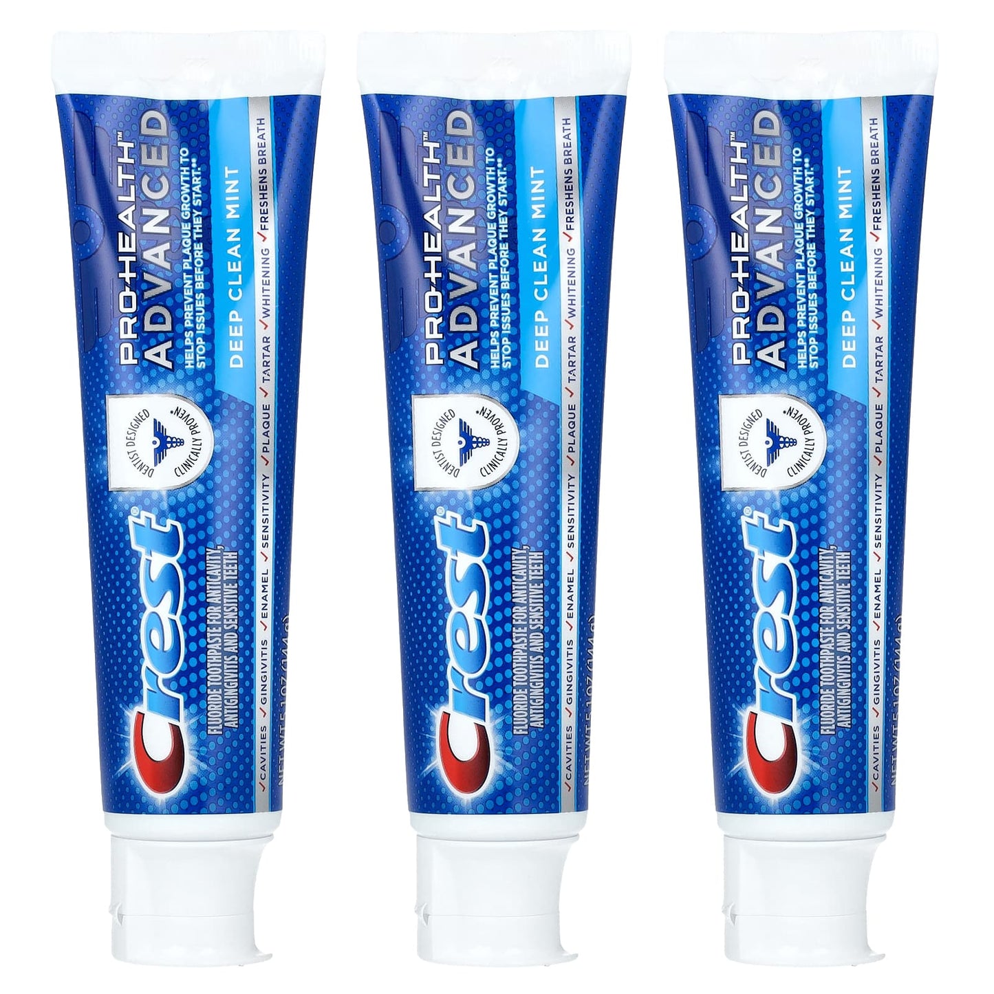 Crest Pro-Health Advanced Deep Clean Mint Toothpaste, 3 Pack, 5.1 Oz - Image 1