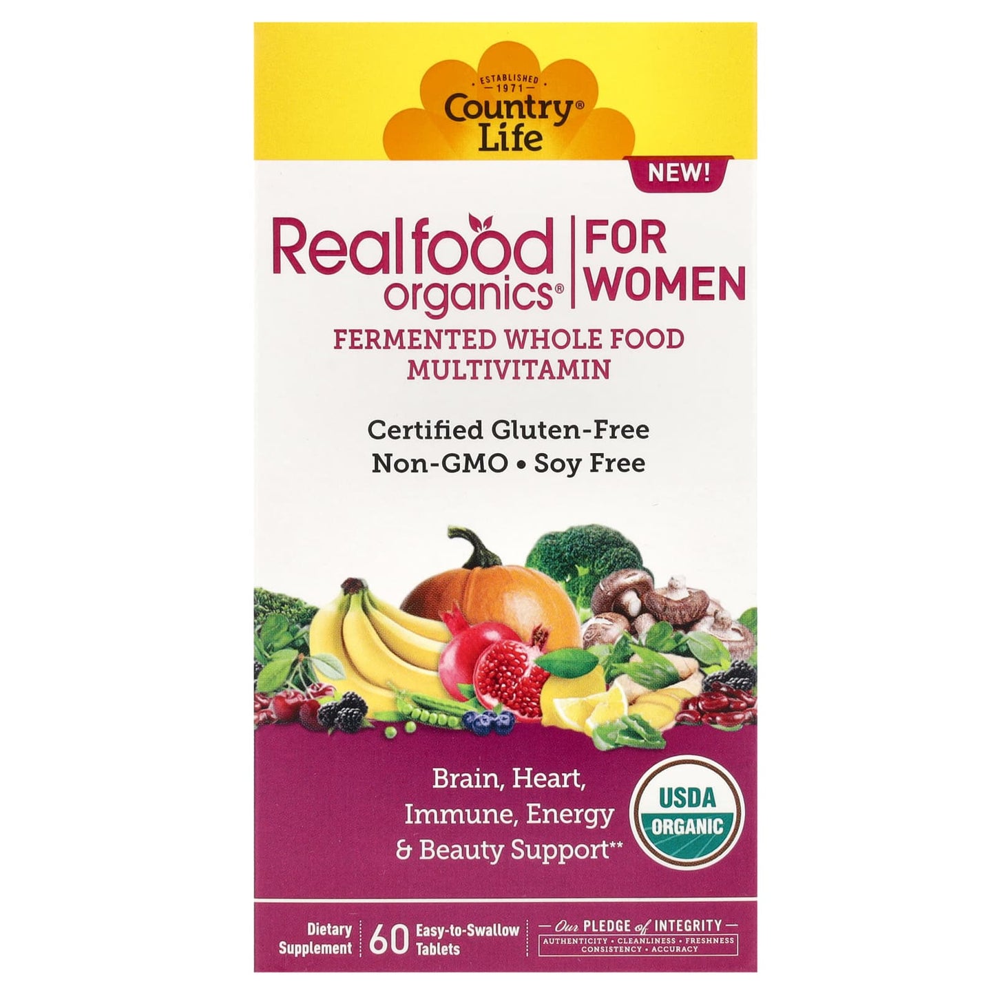 Country Life Women's Fermented Multivitamin, 60 Tablets - Image 1