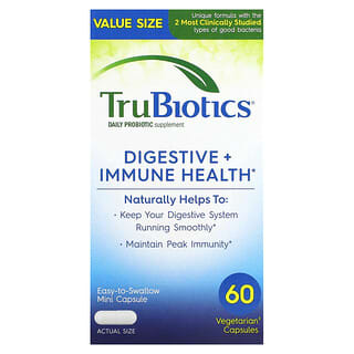 TruBiotics Probiotic Supplement for Digestive & Immune Health - 60 Capsules