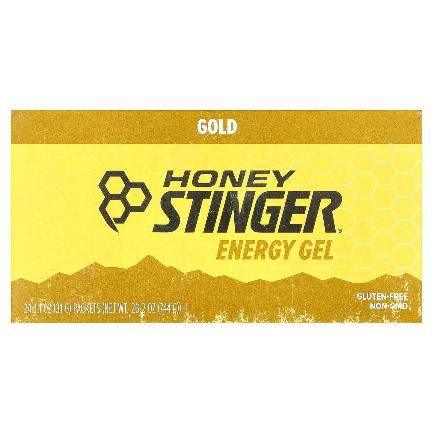 Gold Energy Gel, Honey Stinger, Gluten Free, 24 Packets, 1.1 oz - Image 1