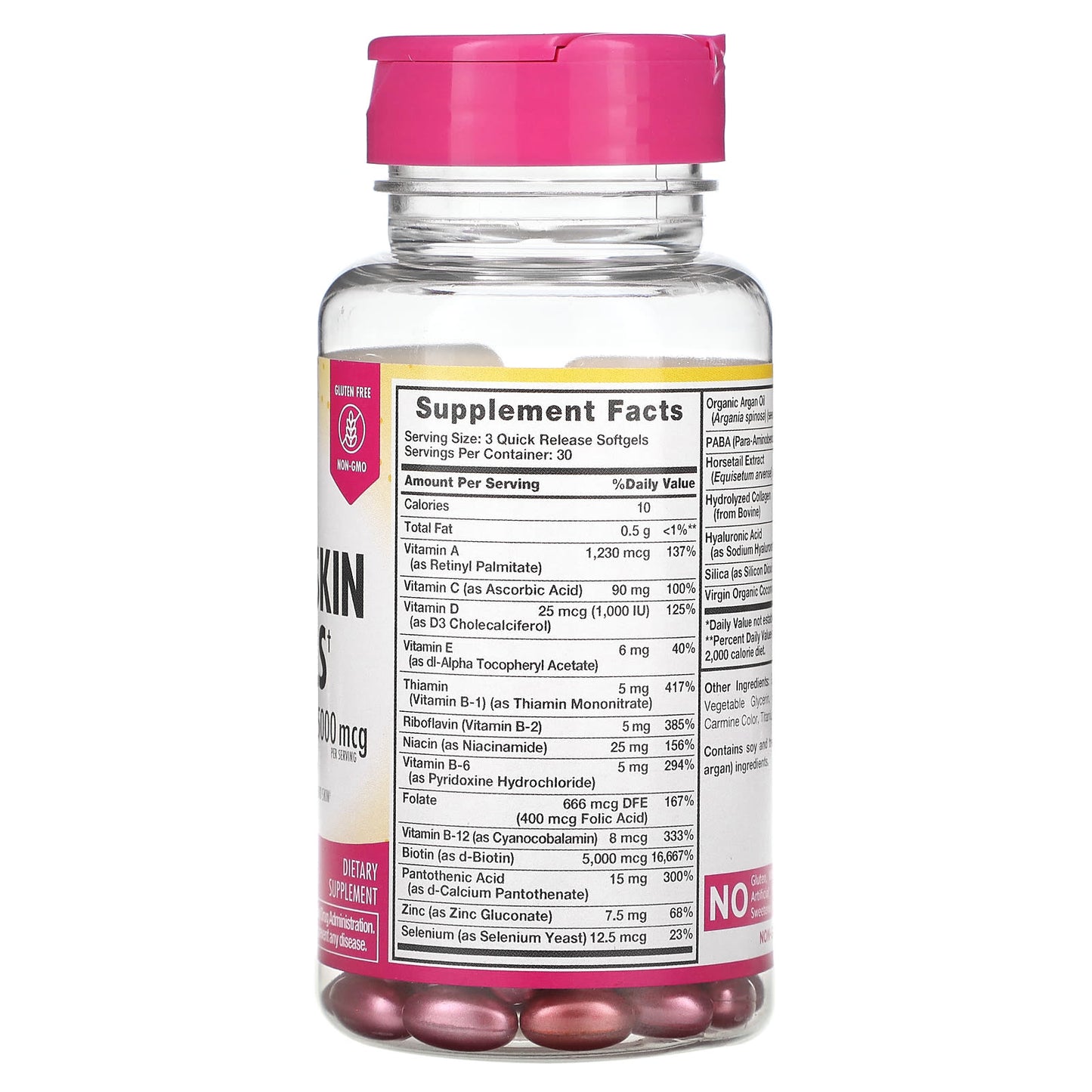 Sundance Vitamins, Ultra Hair, Skin & Nails + Biotin, 90 Quick Release Softgels - Image 2