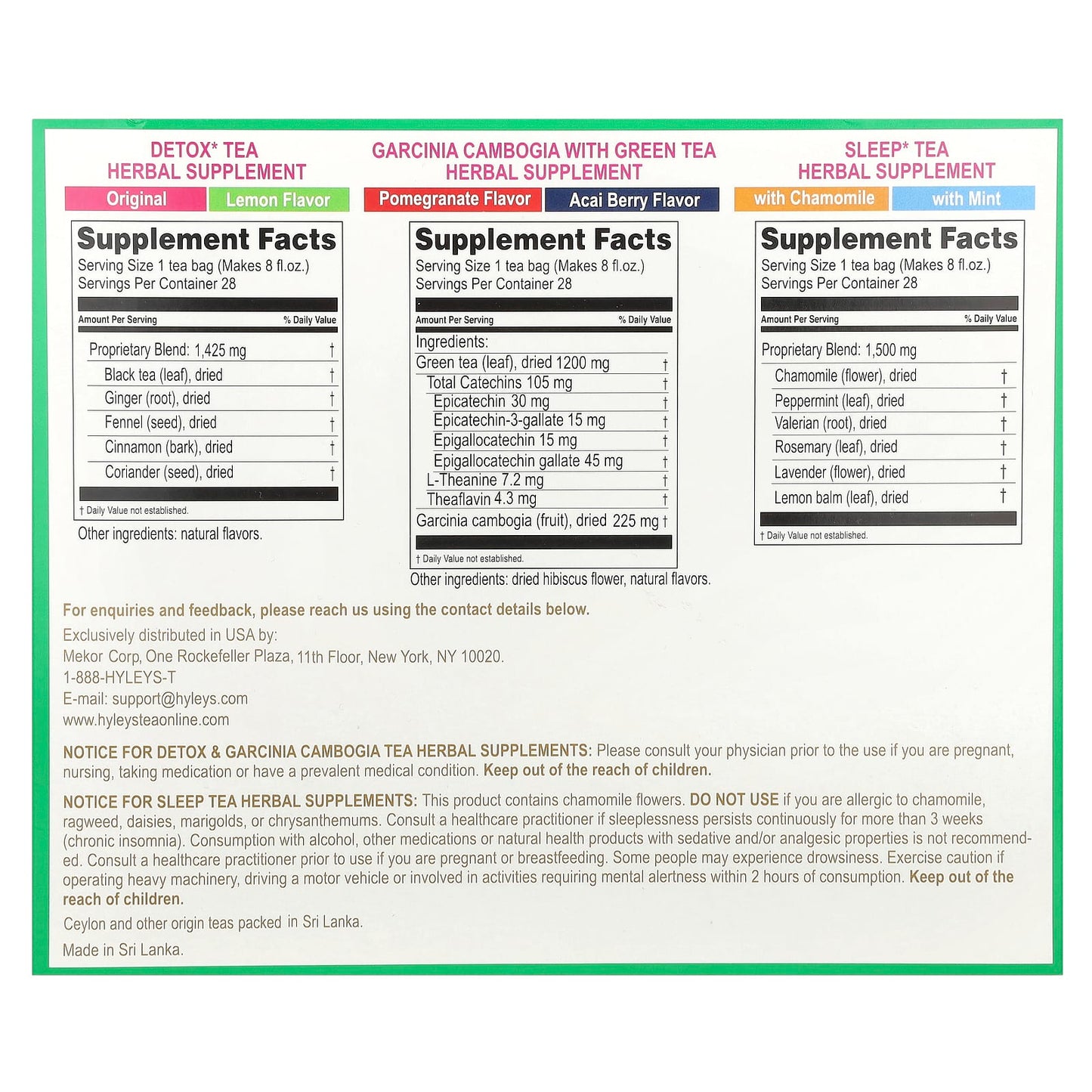 28-Day Detox Tea Kit with Garcinia Cambogia & Sleep Tea by Hyleys Tea - Image 2