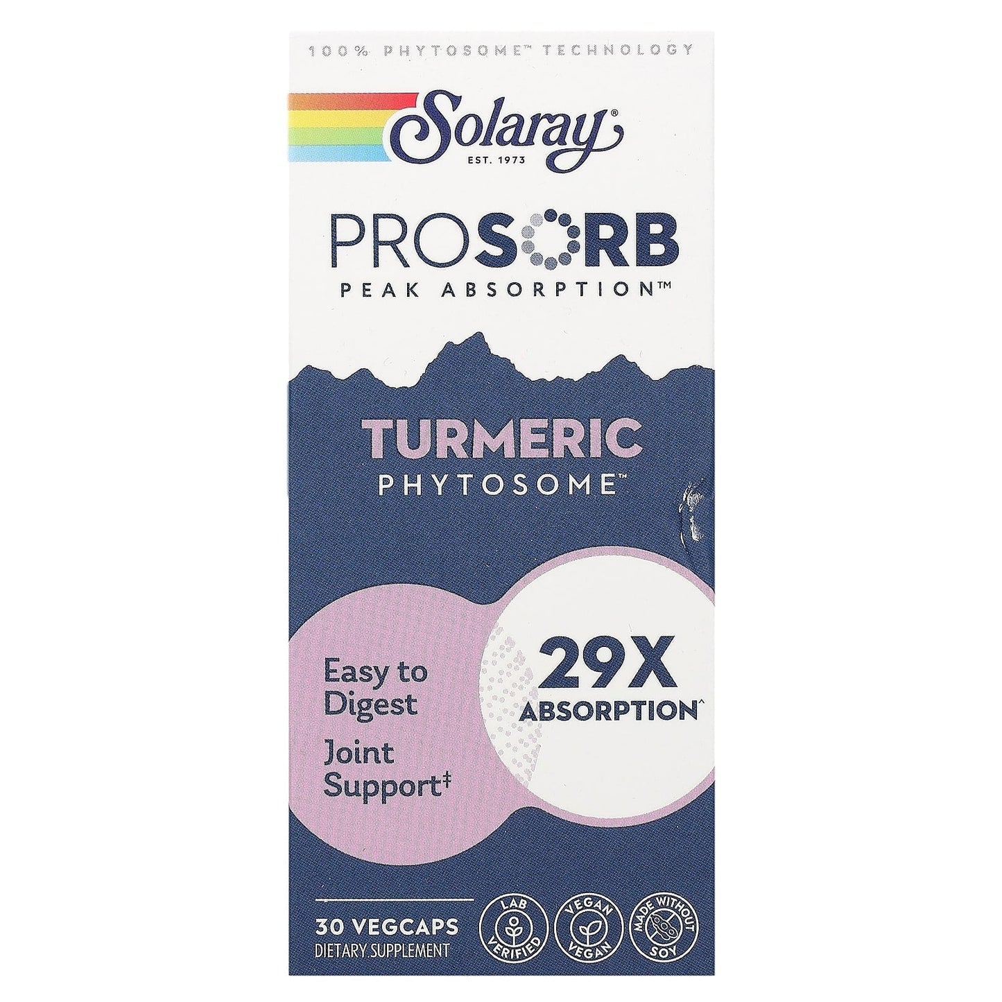 Solaray, Turmeric Phytosome, 500 mg, 30 Vegcaps - Image 1