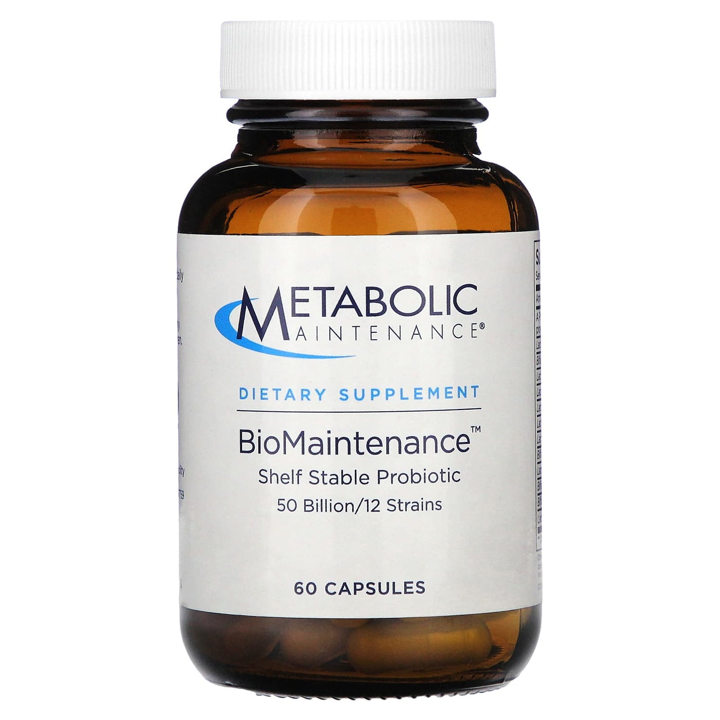 Metabolic Maintenance, BioMaintenance, Shelf Stable Probiotic, 60 Capsules - Image 1