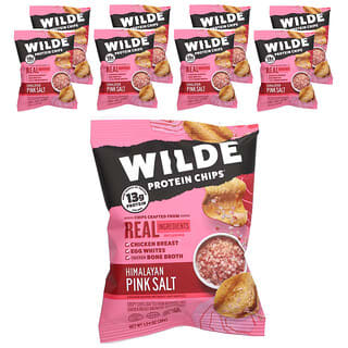 Himalayan Pink Salt Protein Chips by Wilde Brands (8 Bags, 1.34 oz Each)